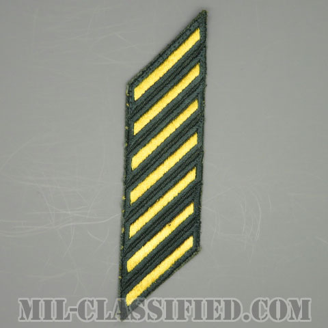 年功章 7連(勤続21年)（Service Stripe）[カラー（グリーン）/カットエッジ/男性用/パッチ/中古1点物]の画像