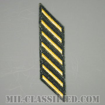年功章 7連(勤続21年)（Service Stripe）[カラー（グリーン）/カットエッジ/男性用/パッチ/中古1点物]の画像