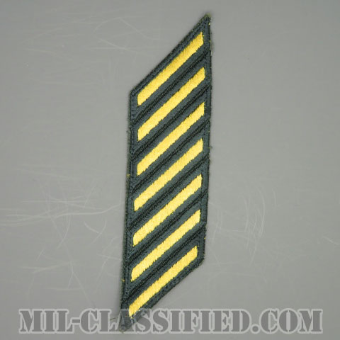 年功章 7連(勤続21年)（Service Stripe）[カラー（グリーン）/カットエッジ/男性用/パッチ/中古1点物]の画像