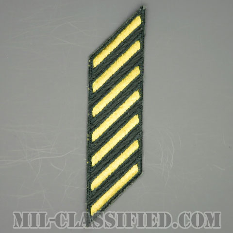 年功章 7連(勤続21年)（Service Stripe）[カラー（グリーン）/カットエッジ/男性用/パッチ/中古1点物]の画像