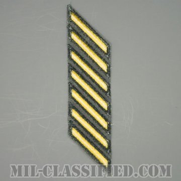 年功章 7連(勤続21年)（Service Stripe）[カラー（グリーン）/カットエッジ/男性用/パッチ/中古1点物]の画像