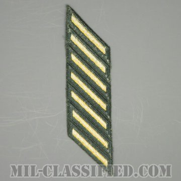 年功章 7連(勤続21年)（Service Stripe）[カラー（グリーン）/カットエッジ/男性用/パッチ/中古1点物]の画像