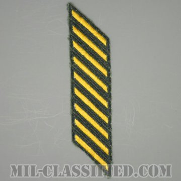 年功章 9連(勤続27年)（Service Stripe）[カラー（グリーン）/カットエッジ/男性用/パッチ/中古1点物]の画像