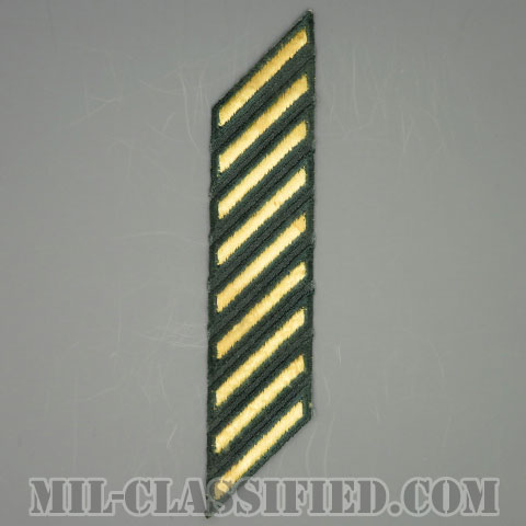 年功章 9連(勤続27年)（Service Stripe）[カラー（グリーン）/カットエッジ/男性用/パッチ/中古1点物]の画像