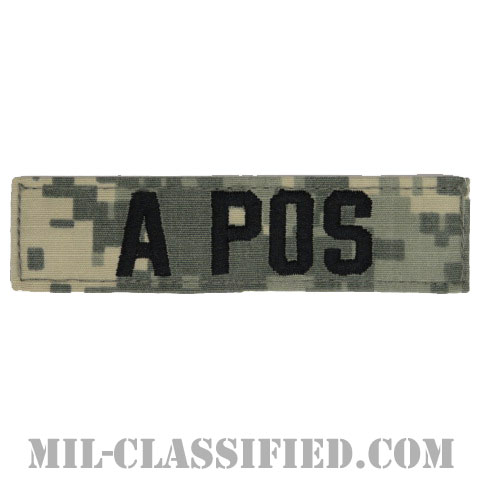 A POS [UCP（ACU）/ブラック刺繍/血液型テープ/ベルクロ付パッチ]の画像