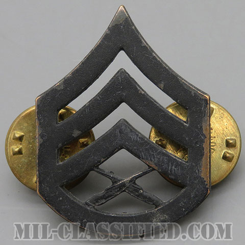 二等軍曹（Staff Sergeant (SSgt)）[サブデュード（ブラックメタル）/海兵隊階級章/バッジ/中古1点物]の画像