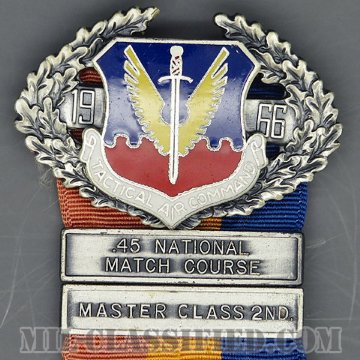 戦術航空軍団 射撃競技大会メダル（Tactical Air Command, .45 National Match Course, Master Class 2nd）[メダル/1966/中古1点物]の画像
