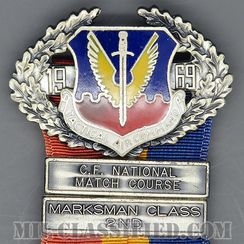 戦術航空軍団 射撃競技大会メダル（TAC, C.F. National Match Course, Marksman Class 2nd）[メダル/1969/中古1点物]の画像