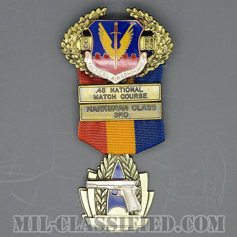 戦術航空軍団 射撃競技大会メダル（TAC, .45 National Match Course, Marksman Class 3rd）[メダル/1969/中古1点物]の画像