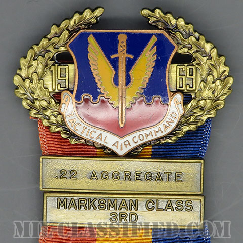戦術航空軍団 射撃競技大会メダル（Tactical Air Command, .22 Aggregate, Marksman Class 3rd）[メダル/1969/中古1点物]の画像