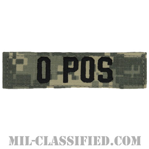 O POS [UCP（ACU）/ブラック刺繍/血液型テープ/ベルクロ付パッチ]の画像