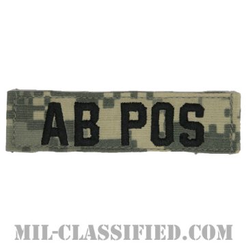 AB POS [UCP（ACU）/ブラック刺繍/血液型テープ/ベルクロ付パッチ]画像