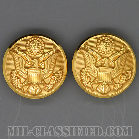 陸軍用ゴールドボタン（ARMY Gold Button, 36 Ligne (23mm・7/8inch)） [ボタン/2個セット/中古1点物]の画像