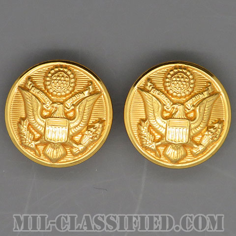 陸軍用ゴールドボタン（ARMY Gold Button, 17 Ligne (10.5mm・7/16inch)） [ボタン/2個セット/中古1点物]の画像