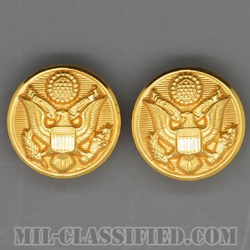 陸軍用ゴールドボタン（ARMY Gold Button, 17 Ligne (10.5mm・7/16inch)） [ボタン/2個セット/中古1点物]の画像