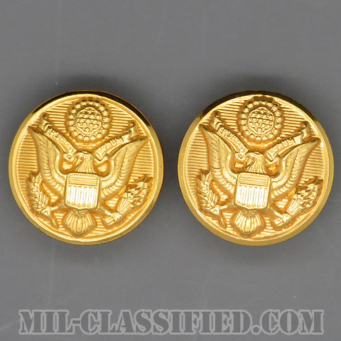 陸軍用ゴールドボタン（ARMY Gold Button, 17 Ligne (10.5mm・7/16inch)） [ボタン/2個セット/中古1点物]の画像