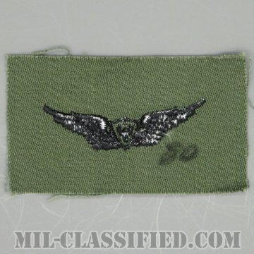 航空機搭乗員章 (ベーシック・エアクルー)（Army Aviation Badge (Aircrew), Basic）[サブデュード/1960s/コットン100％/パッチ/1点物]の画像