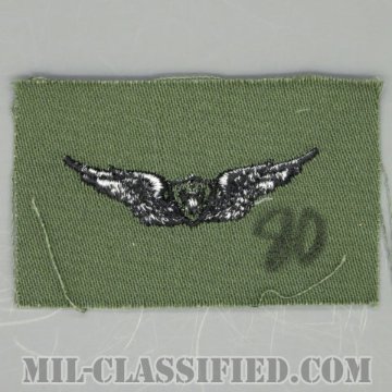 航空機搭乗員章 (ベーシック・エアクルー)（Army Aviation Badge (Aircrew), Basic）[サブデュード/1960s/コットン100％/パッチ/1点物]の画像