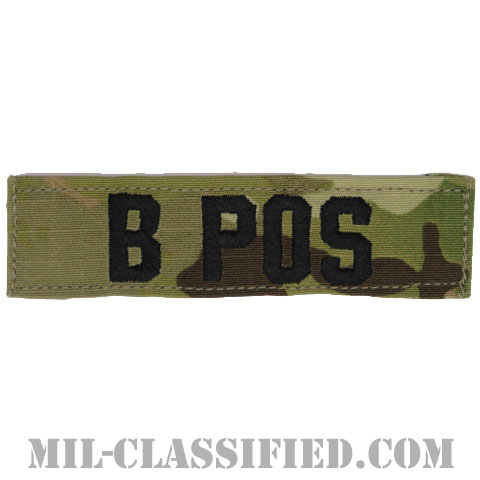B POS [OCP/ブラック刺繍/血液型テープ/ベルクロ付パッチ]の画像