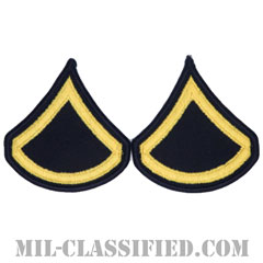 上等兵（Private First Class (PFC)）[カラー（ブルー）/階級章（女性用）/1996-/パッチ/ペア（2枚1組）]の画像