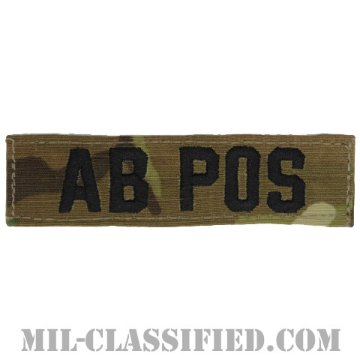 AB POS [OCP/ブラック刺繍/血液型テープ/ベルクロ付パッチ]画像