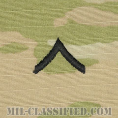 一等兵（Private Second Class (PV2)）[OCP（3C）/階級章/キャップ・チェスト用縫い付けパッチ]の画像