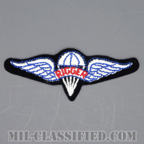 パラシュート整備士 (パラシュートリガー)（Parachute Rigger Badge）[カラー/カットエッジ/パッチ/1点物]の画像