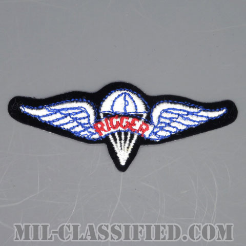 パラシュート整備士 (パラシュートリガー)（Parachute Rigger Badge）[カラー/カットエッジ/パッチ/1点物]の画像