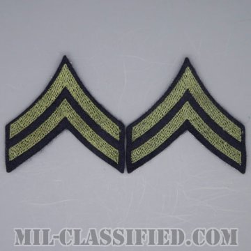 伍長（Corporal (CPL)）[ウール・フェルト生地刺繍タイプ/階級章（1942-1948）/パッチ/ペア（2枚1組）/1点物]の画像
