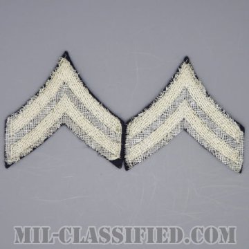伍長（Corporal (CPL)）[ウール・フェルト生地刺繍タイプ/階級章（1942-1948）/パッチ/ペア（2枚1組）/1点物]の画像