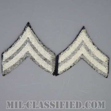 伍長（Corporal (CPL)）[ウール・フェルト生地刺繍タイプ/階級章（1942-1948）/パッチ/ペア（2枚1組）/1点物]の画像