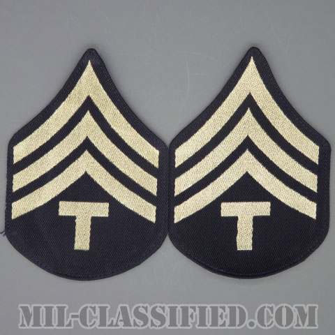 技術軍曹 (T/4)（Technician 4th Grade）[機械織りタイプ/階級章（1942-1948）/パッチ/ペア（2枚1組）/1点物]の画像