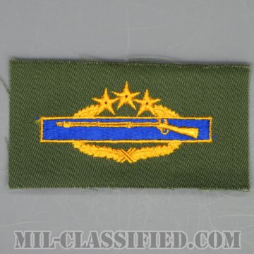 戦闘歩兵章 (エイス)（Combat Infantryman Badge (CIB), Eighth Award）[カラー/パッチ/1点物]の画像