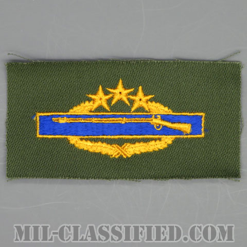 戦闘歩兵章 (エイス)（Combat Infantryman Badge (CIB), Eighth Award）[カラー/パッチ/1点物]の画像