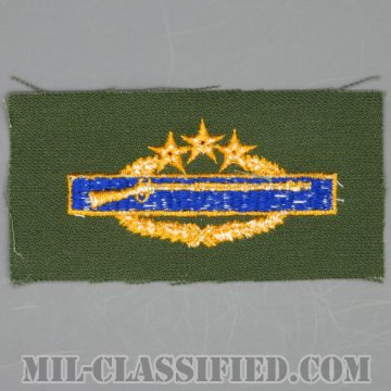 戦闘歩兵章 (エイス)（Combat Infantryman Badge (CIB), Eighth Award）[カラー/パッチ/1点物]の画像