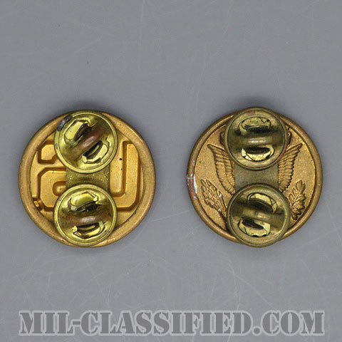部隊未任命下士官章（Unassigned to Branch and U.S. Letters）[カラー/1950-1960s/兵科章US章セット（下士官用）/バッジ/ペア（2個1組）/中古1点物]の画像