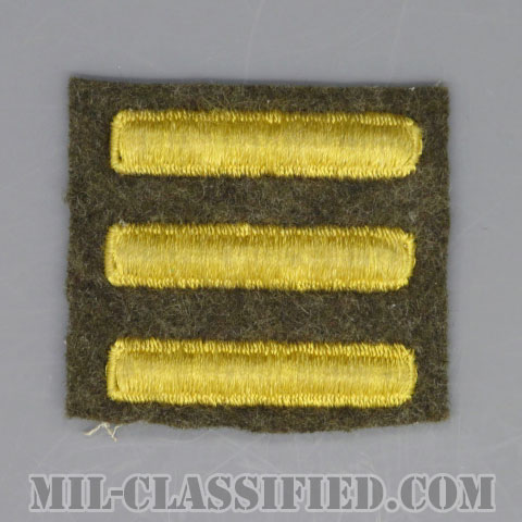 海外勤務(派遣)章 3連(勤続1年6ヶ月)（Overseas Service Bar）[ウール・フェルト生地/パッチ/中古1点物]の画像