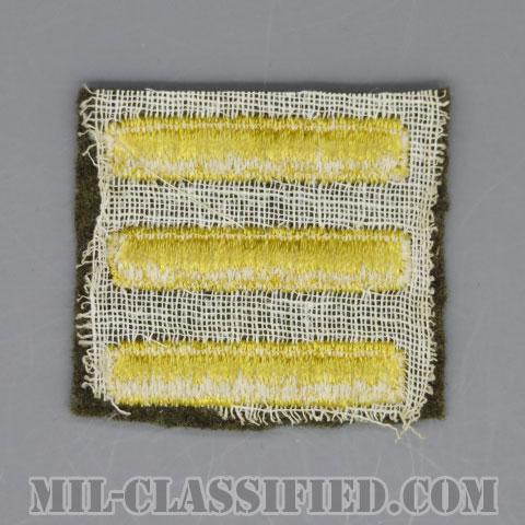 海外勤務(派遣)章 3連(勤続1年6ヶ月)（Overseas Service Bar）[ウール・フェルト生地/パッチ/中古1点物]の画像