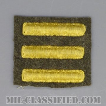 海外勤務(派遣)章 3連(勤続1年6ヶ月)（Overseas Service Bar）[ウール・フェルト生地/パッチ/中古1点物]の画像