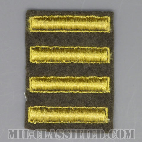海外勤務(派遣)章 4連(勤続2年)（Overseas Service Bar）[ウール・フェルト生地/パッチ/中古1点物]の画像