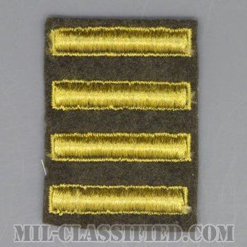 海外勤務(派遣)章 4連(勤続2年)（Overseas Service Bar）[ウール・フェルト生地/パッチ/中古1点物]の画像