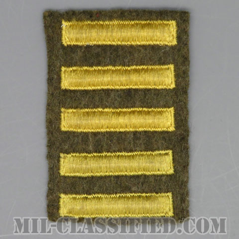 海外勤務(派遣)章 5連(勤続2年6ヶ月)（Overseas Service Bar）[ウール・フェルト生地/パッチ/中古1点物]の画像