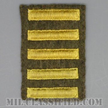 海外勤務(派遣)章 5連(勤続2年6ヶ月)（Overseas Service Bar）[ウール・フェルト生地/パッチ/中古1点物]の画像