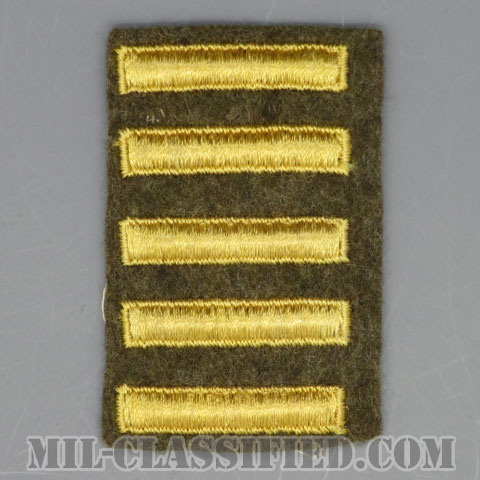 海外勤務(派遣)章 5連(勤続2年6ヶ月)（Overseas Service Bar）[ウール・フェルト生地/パッチ/中古1点物]の画像