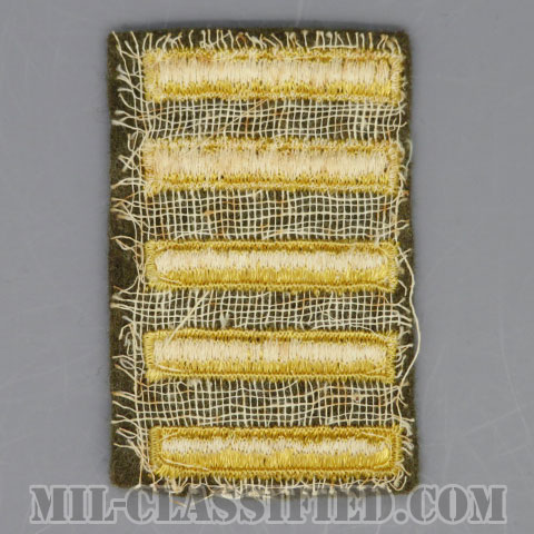 海外勤務(派遣)章 5連(勤続2年6ヶ月)（Overseas Service Bar）[ウール・フェルト生地/パッチ/中古1点物]の画像