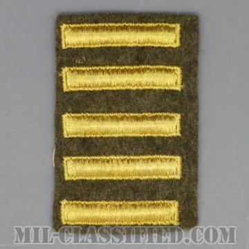 海外勤務(派遣)章 5連(勤続2年6ヶ月)（Overseas Service Bar）[ウール・フェルト生地/パッチ/中古1点物]の画像