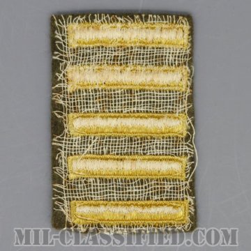 海外勤務(派遣)章 5連(勤続2年6ヶ月)（Overseas Service Bar）[ウール・フェルト生地/パッチ/中古1点物]の画像