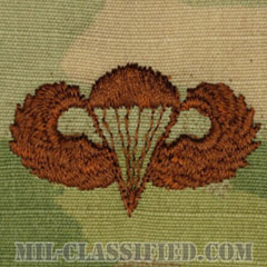 空挺章 (ベーシック)（Parachutist Badge, Basic）[OCP/ブラウン刺繍/パッチ]画像