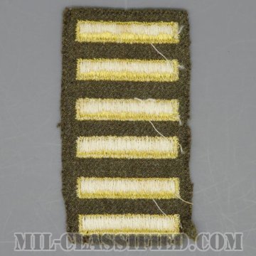 海外勤務(派遣)章 6連(勤続3年)（Overseas Service Bar）[ウール生地/パッチ/中古1点物]の画像