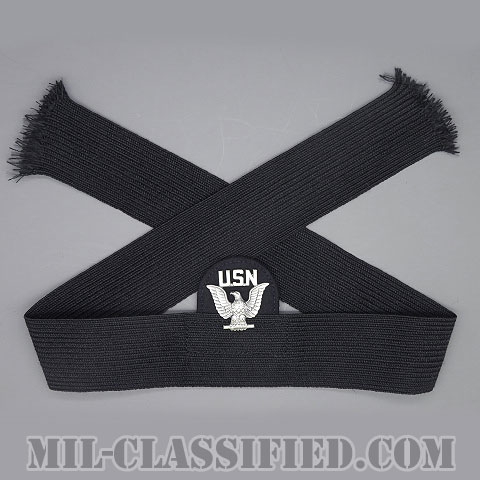 アメリカ海軍制帽用帽章 (下士官E1-E6用) マウントバンド付（Navy Service Cap Device, Band & Mount, Enlisted）[カラー/1973年ロット/バッジ]の画像